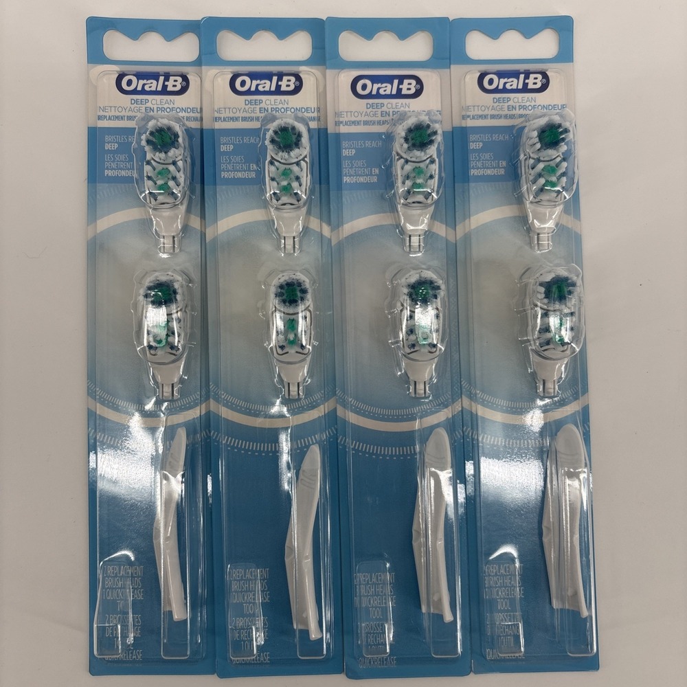 Oral-B Deep Clean Battery Powered Toothbrush Replacement Brush Heads 4 pk of 2